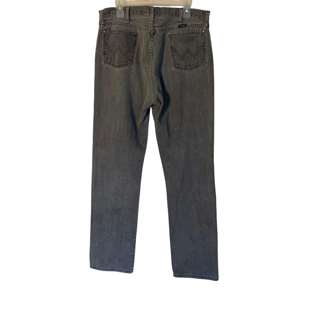 Vintage Wrangler 13WMZPB Jeans Mens 36x36 Gray Denim USA Made Straight Leg 1990s - Picture 9 of 14